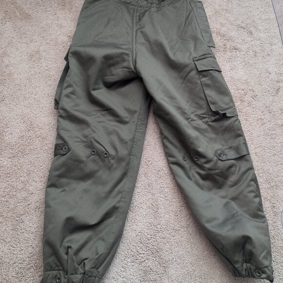 Austrian Military Surplus Lined Overalls, Olive Green/RAL7013 34 waist - Picture 9 of 10